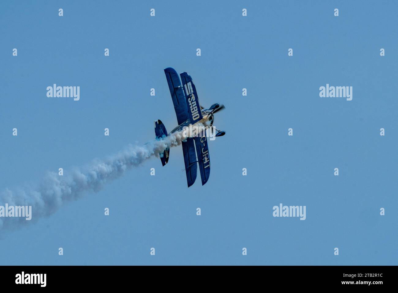 Bournemouth, Vereinigtes Königreich - 1. September 2023: Bournemouth Air Festival Super Pitts Muscle BI-Plane G-JPIT Stockfoto