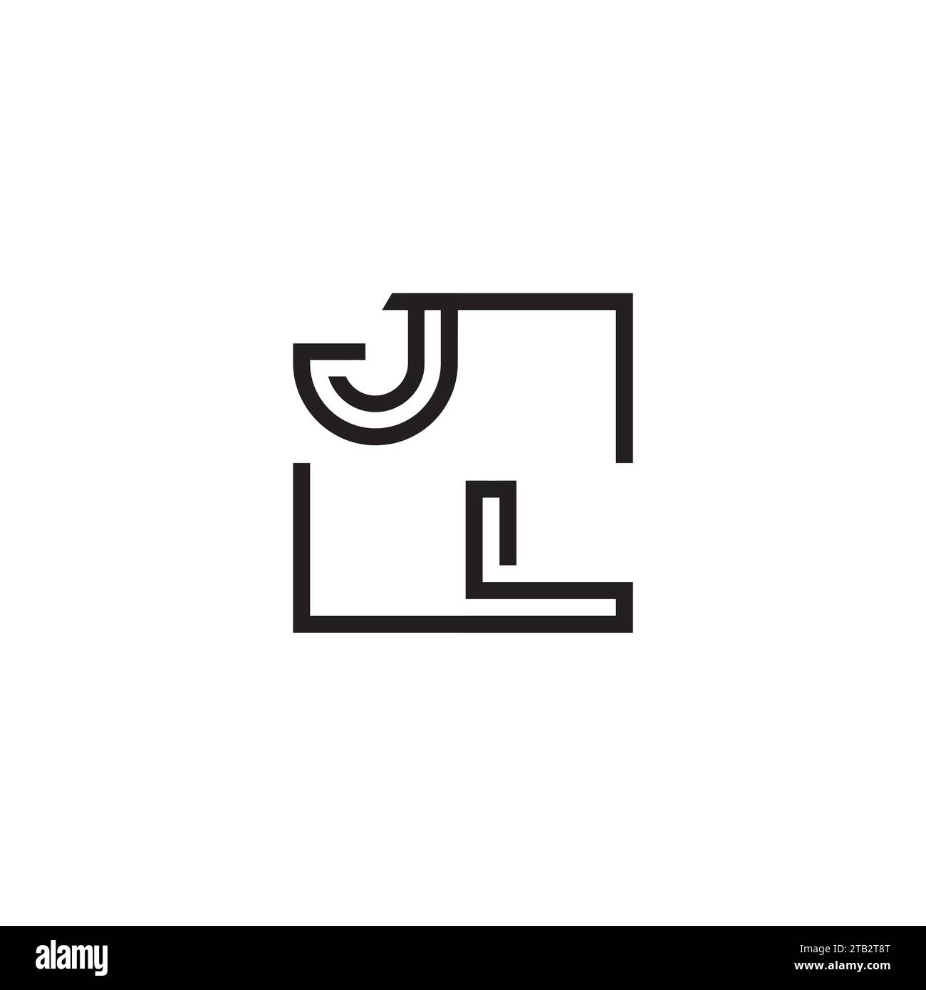 JL Initial-Logobuchstaben in hochwertigem, professionellem Design, das auf allen Druckmedien gut gedruckt werden kann Stock Vektor