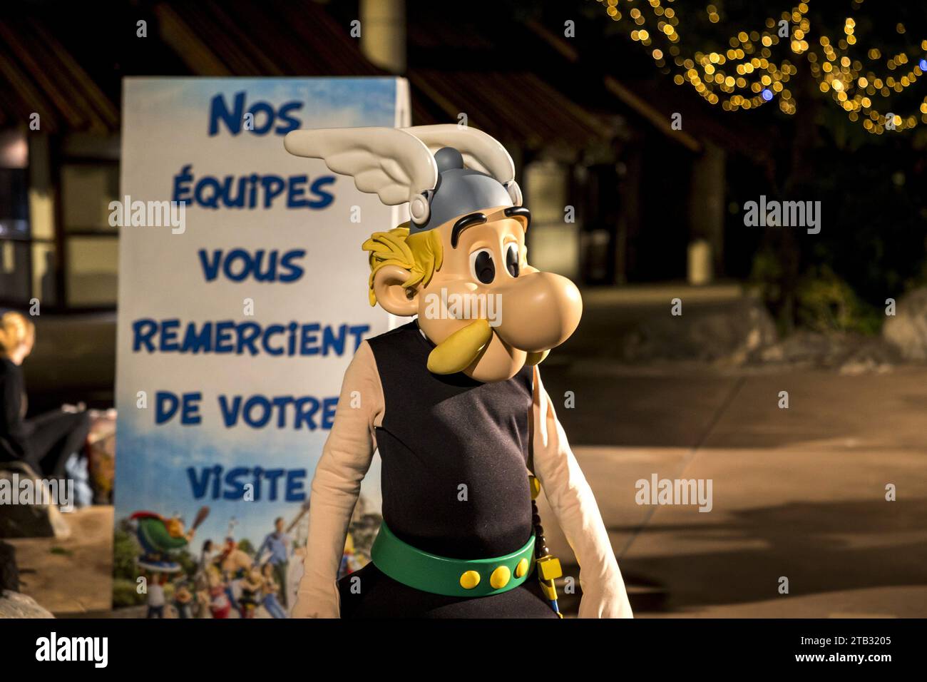 Plailly (Pariser Gegend): Vergnügungspark „Parc Asterix“ mit seinem berühmten gallischen Charakter Stockfoto