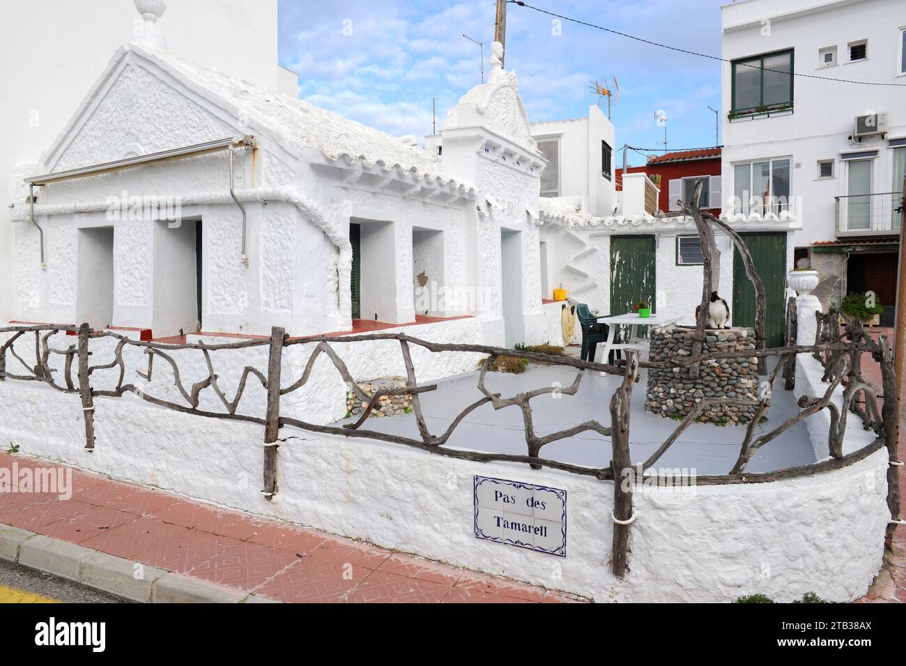 Es Grau, traditionelles Haus. Menorca Biosphärenreservat, Balearen, Spanien. Stockfoto