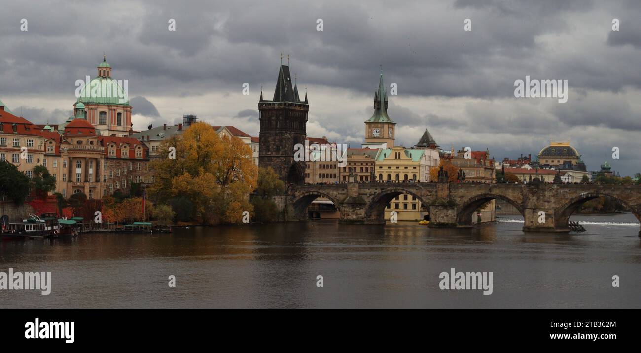 Blick auf Prag von der Prager Burg Stockfoto