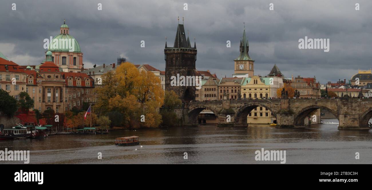 Blick auf Prag von der Prager Burg Stockfoto