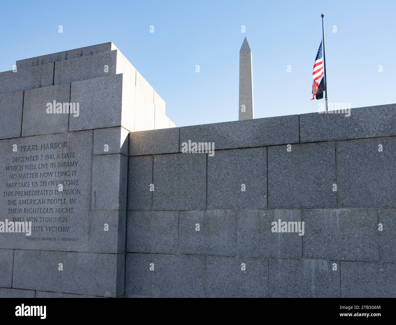 Das World war 2 Memorial, Washington DC für alle Soldaten und diejenigen, die während des Zweiten Weltkriegs in allen Theatern starben, repräsentiert Soldaten aus jedem Staat Stockfoto