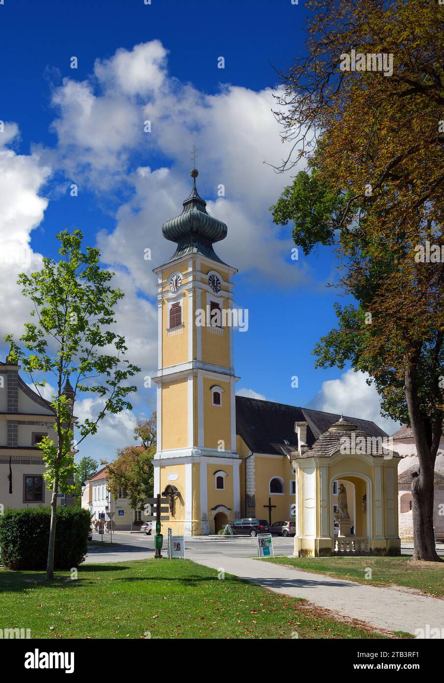 Kirche in Hadersdorf am Kamp, Waldviertel, Niederösterreich, Österreich - Kirche in Hadersdorf am Kamp, Waldviertel Region, Niederösterreich, Österreich Stockfoto
