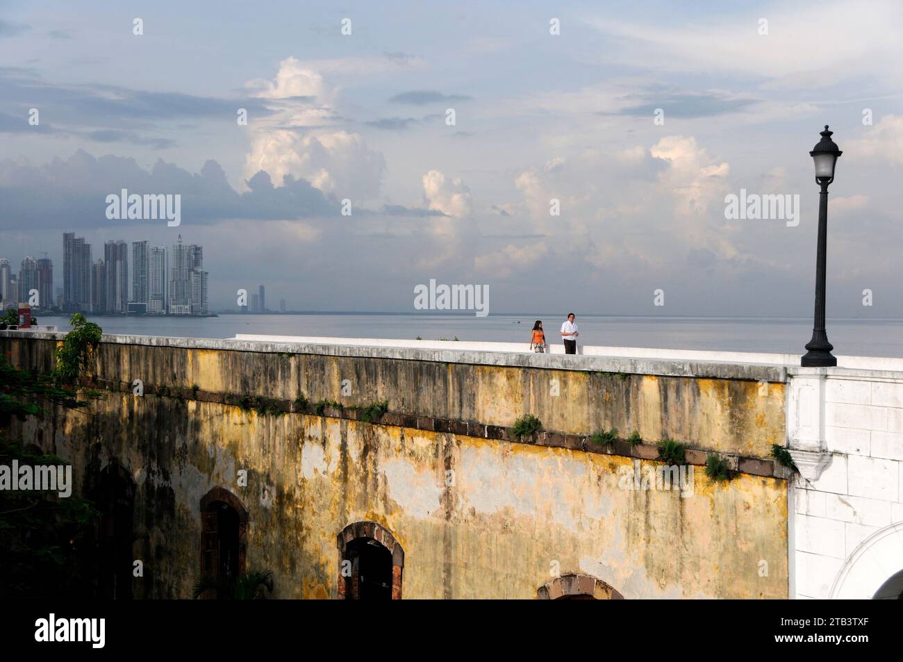 Zentralamerika, Panama, Panama-Stadt, Altstadt, Stadtmauer, Stockfoto