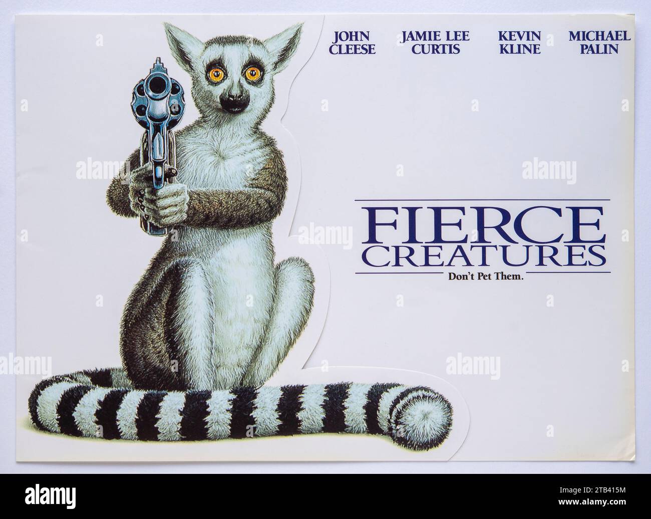 Publizitätsinformationen für den Film Fierce Creatures, eine Komödie, die 1997 veröffentlicht wurde Stockfoto