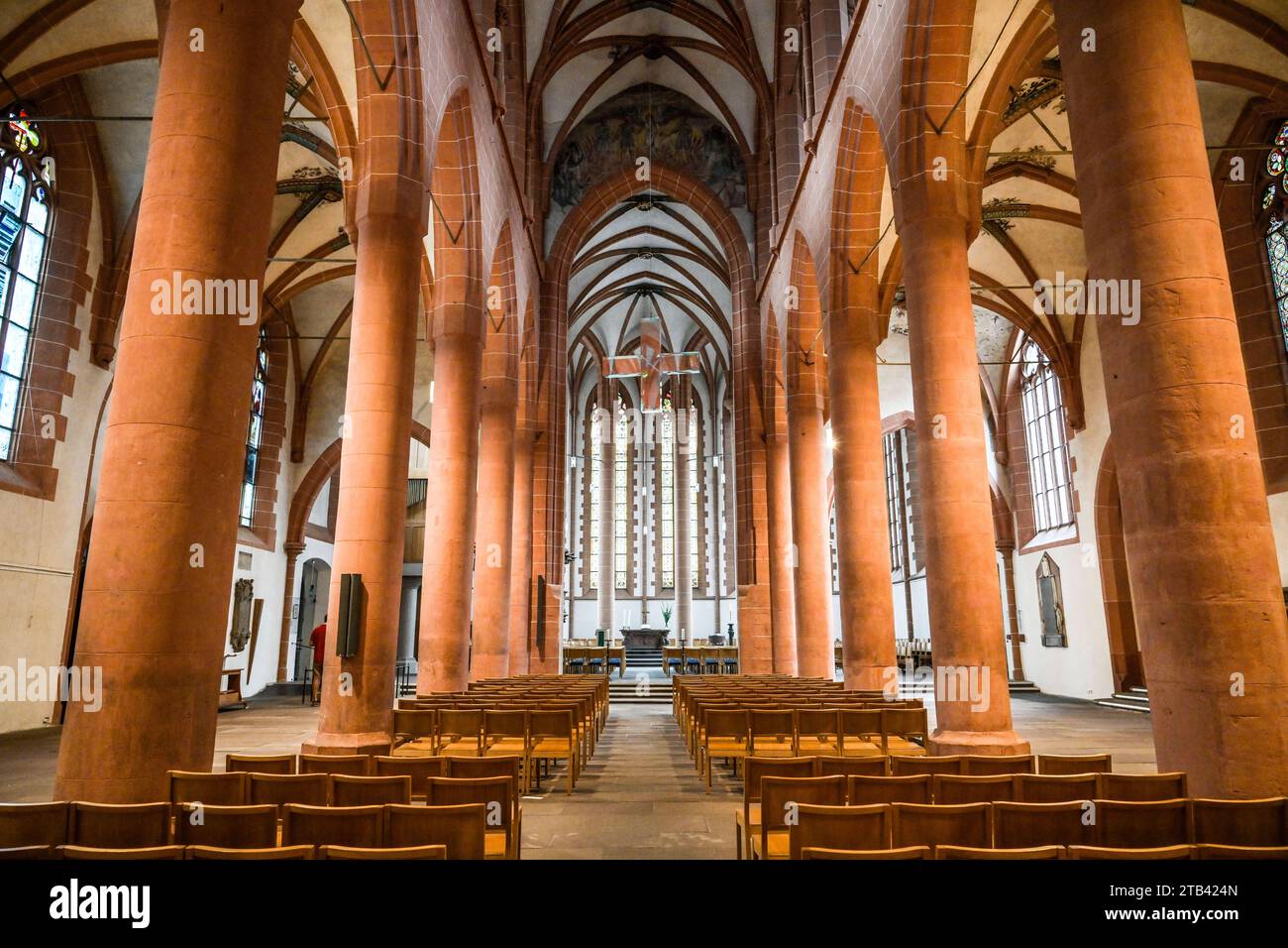 Hauptschiff, Heiliggeistkirche, Heidelberg, Baden-Württemberg, Deutschland *** Heiliggeistkirche, Heidelberg, Baden Württemberg, Deutschland Credit: Imago/Alamy Live News Stockfoto