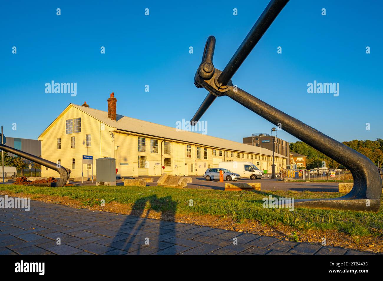 Umfunktionierte Gebäude auf der alten Marinehife Chatham Kent Stockfoto