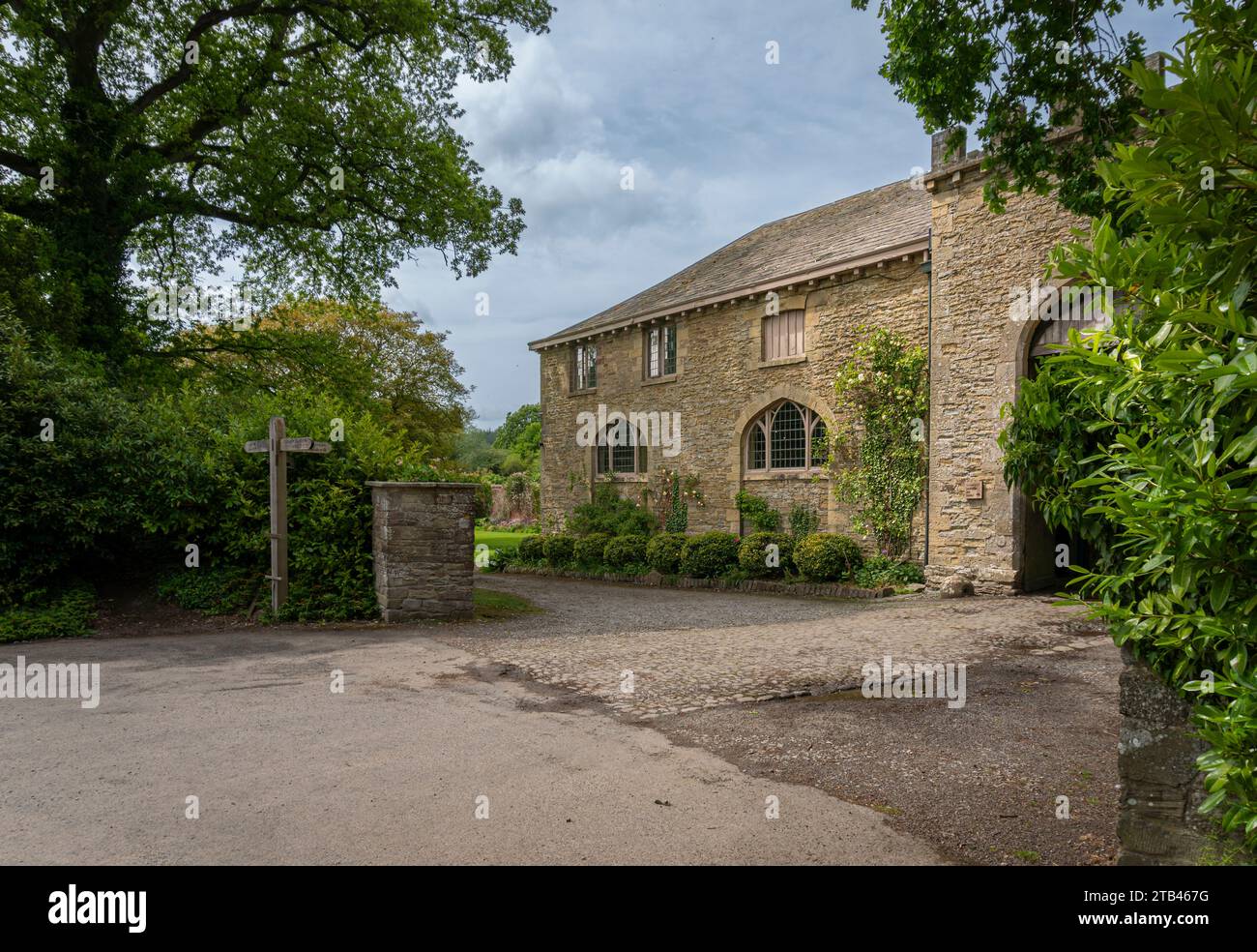 Alte Ställe von Croft Castle in Yarpole, Herefordshire, Großbritannien Stockfoto