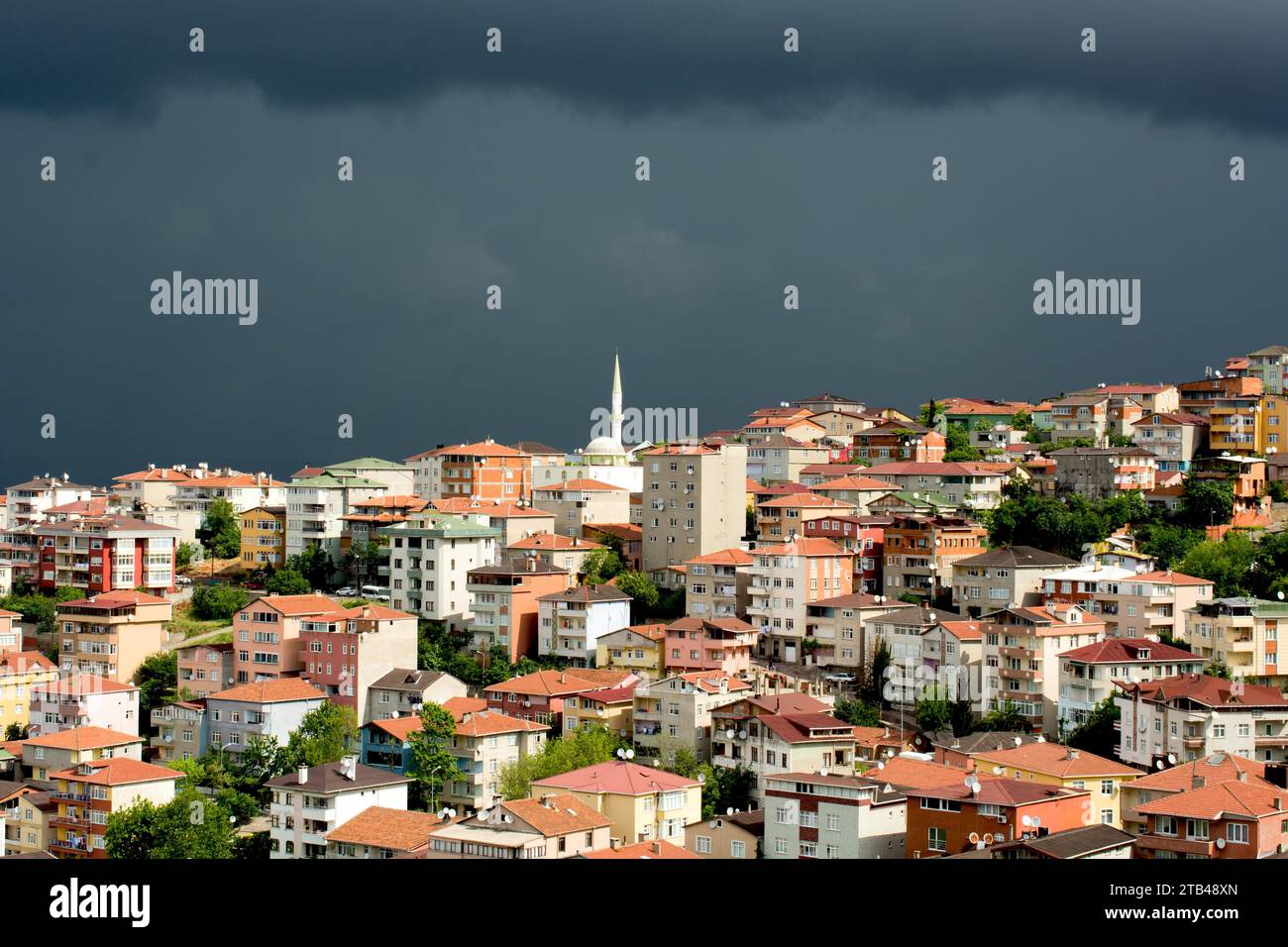 Landschaft von Istanbul an einem Tag bewölkt und sonnig Stockfoto