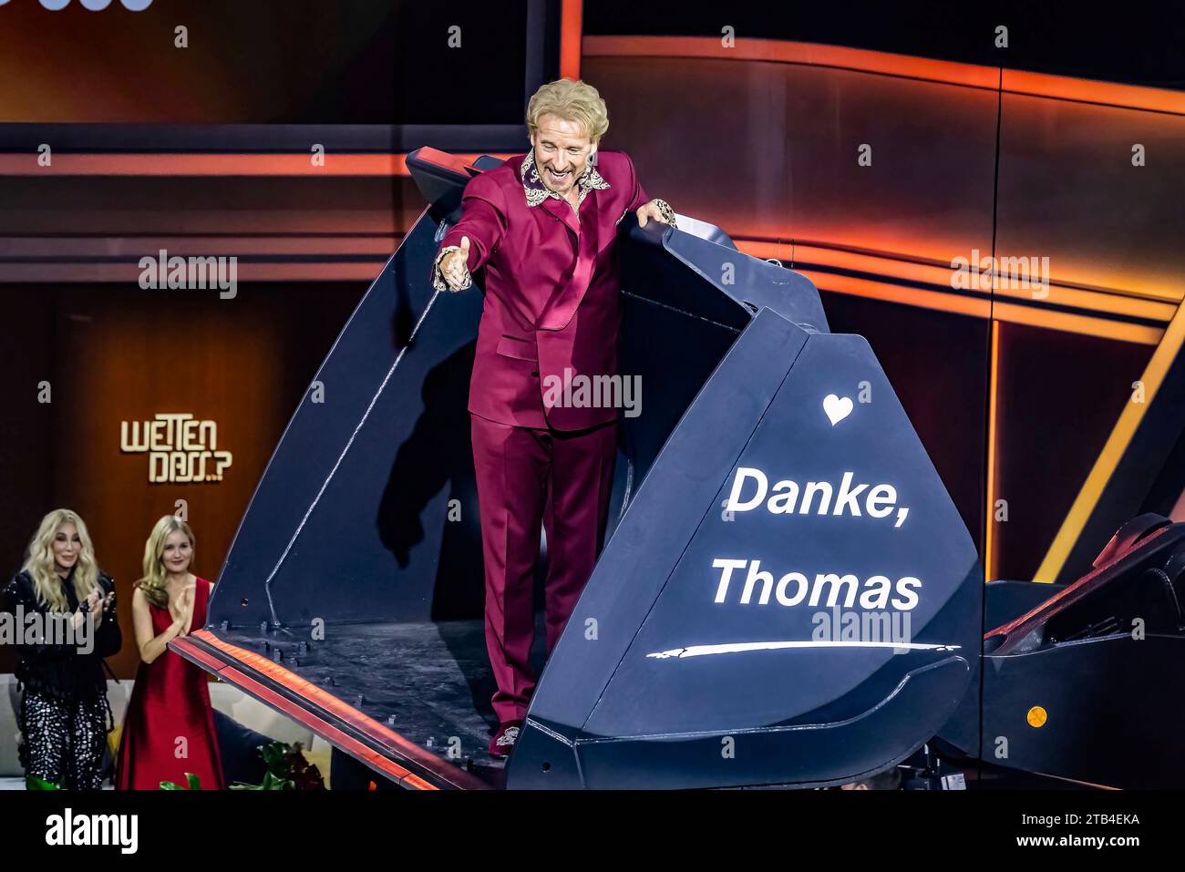 Die Sendung Wurde Von Hermes übernommen Thomas Gottschalk und seine letzte ZDF-Sendung Wetten, dass. Es ist das