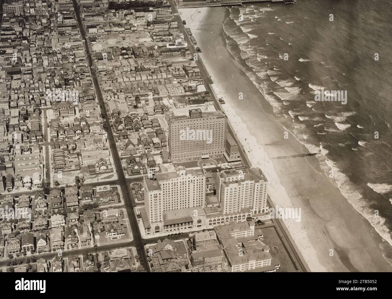 Luftaufnahme von Atlantic City, New Jersey um 1930 Stockfoto