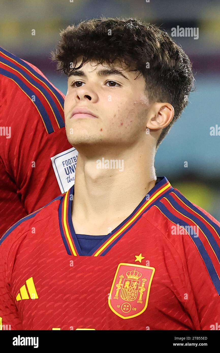 Surakarta, Indonesien. November 2023. Spanier Quim Junyent vor dem Achtelfinale der FIFA U-17-Weltmeisterschaft Indonesien 2023, 2-1 Japan im Manahan-Stadion in Surakarta, Indonesien, 20. November 2023. Quelle: AFLO/Alamy Live News Stockfoto