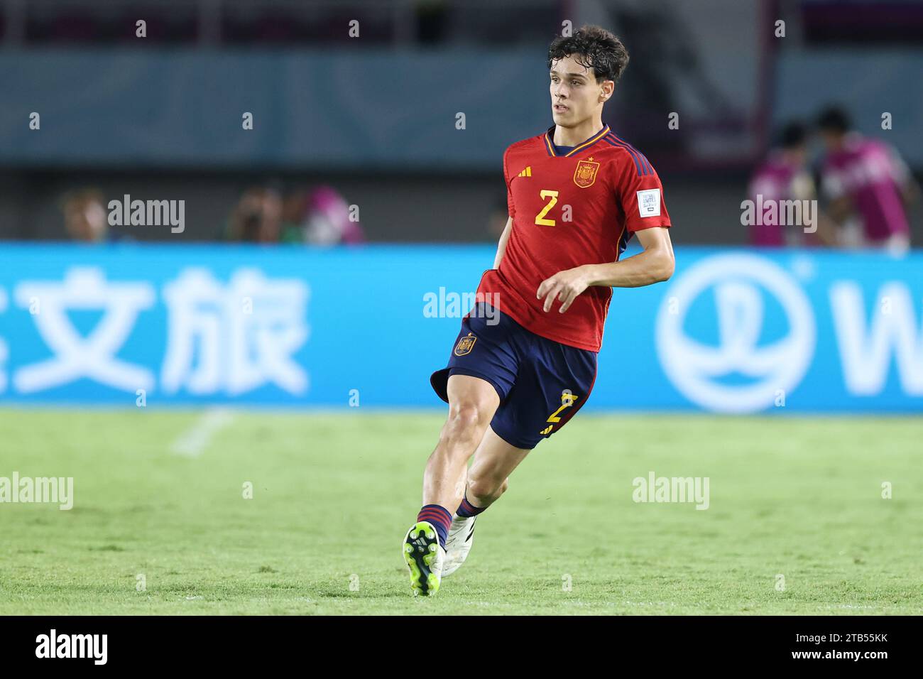 Surakarta, Indonesien. November 2023. Spaniens Hector Fort beim Achtelfinale der FIFA U-17-Weltmeisterschaft Indonesien 2023 gegen Spanien 2-1 Japan im Manahan-Stadion in Surakarta, Indonesien, 20. November 2023. Quelle: AFLO/Alamy Live News Stockfoto