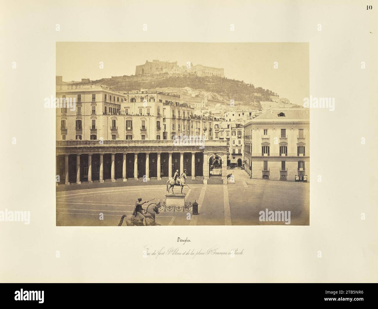 Vue du fort St. Elme et de la Place St. Francois de Paule. Stockfoto