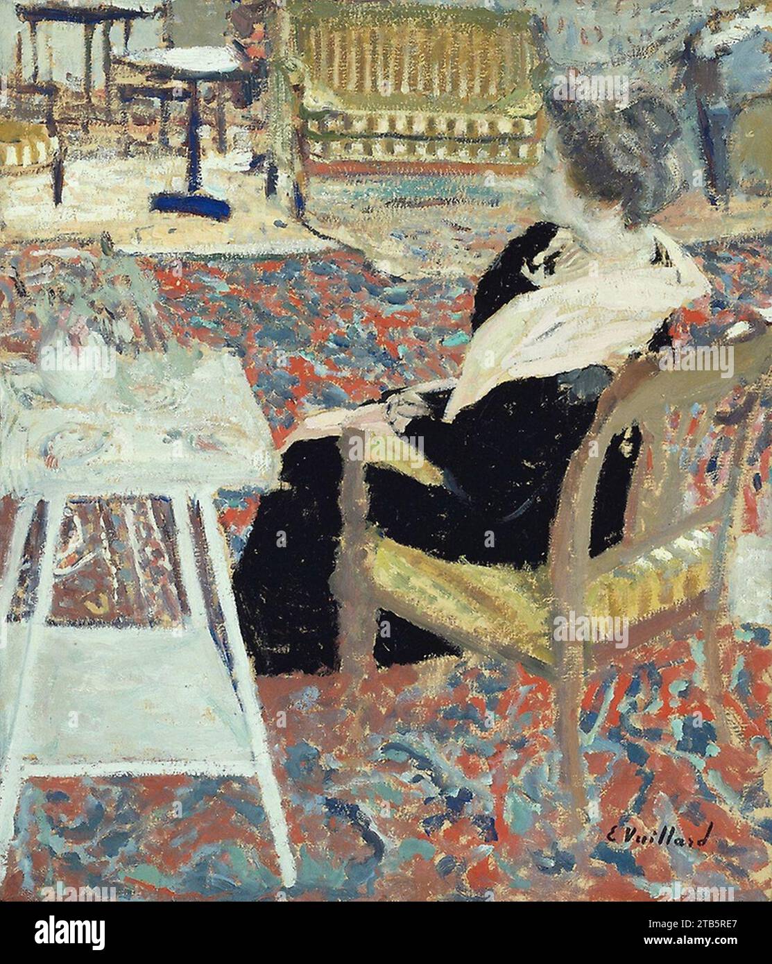 Vuillard - Madame Arthur Fontaine in a Pink Schal, 1903. Stockfoto