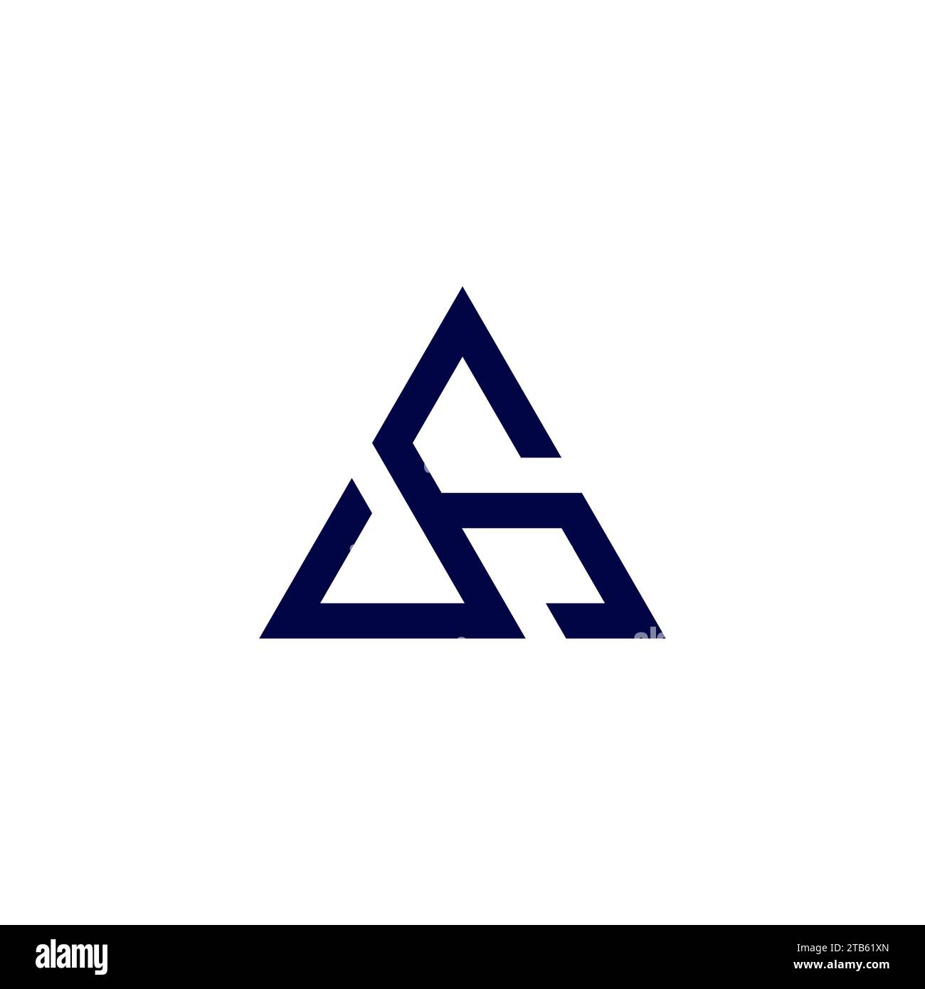 ALS Triangle Logo einfach. Buchstabe ALS Symbol Stock Vektor