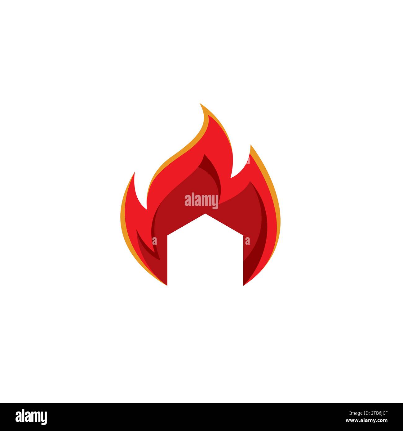 Home Fire Logo. Feuersymbol Vektor-Illustration Stock Vektor