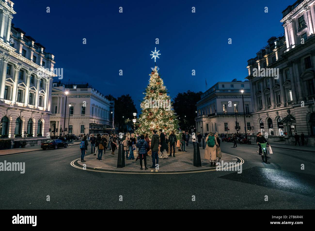 Christmas treen in der Regent's Street, London Stockfoto