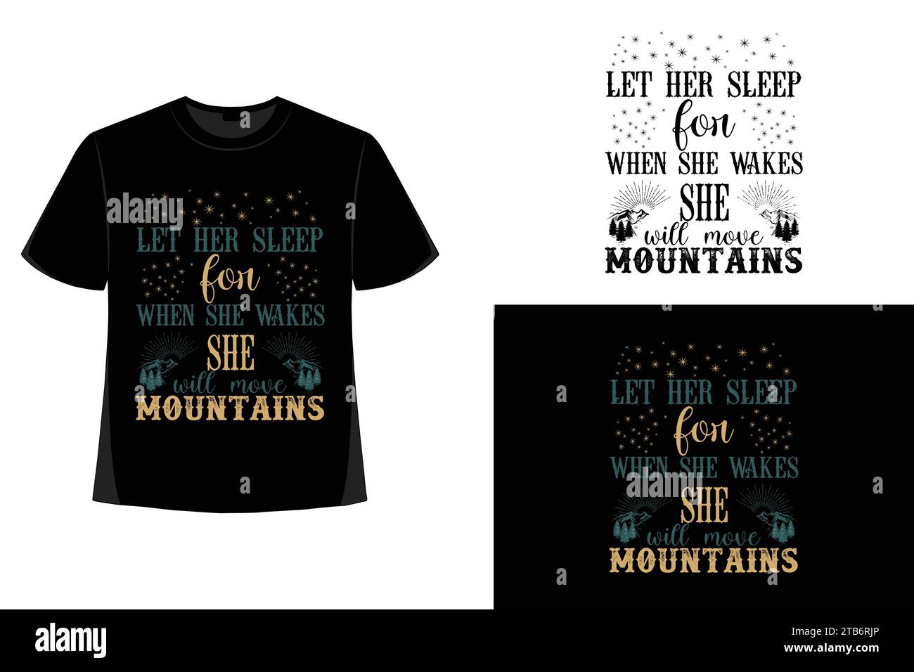 Wandern T-Shirt Design, Vintage Berg Schriftzug, Abenteuer T-Shirts, grafisches Vektorelement, Wanderer Typografie Stock Vektor