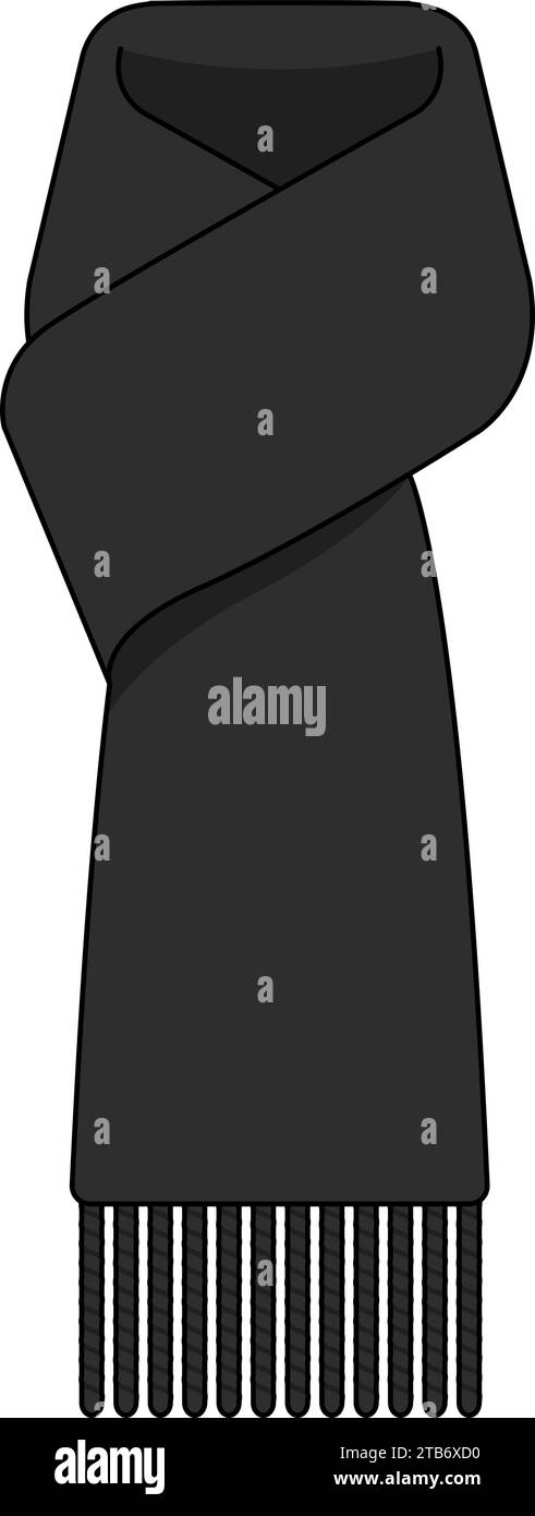 Illustration der Vektorvorlage für Schal (Schalldämpfer) Stock Vektor