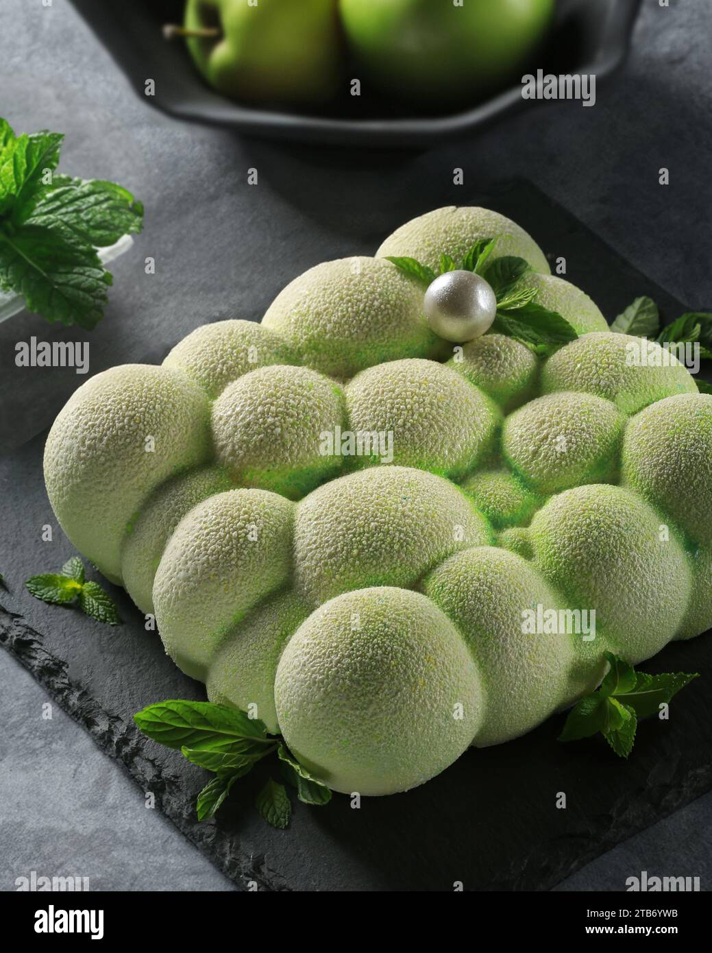 Apple Oolong – Apfelmousse-Kuchen Stockfoto