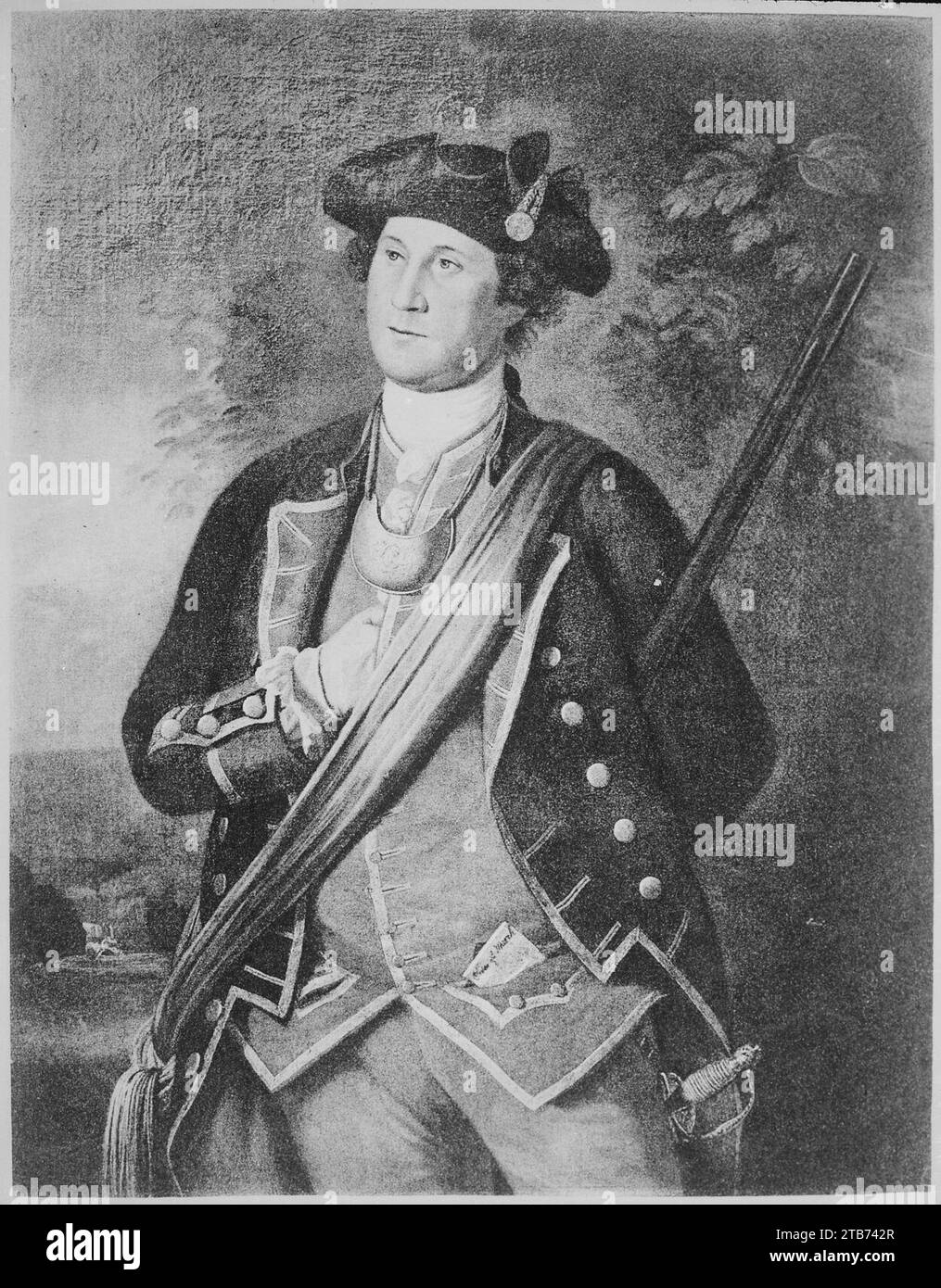 Washington, George, Virginia Colonel (3-4 Länge), 1772 Stockfoto