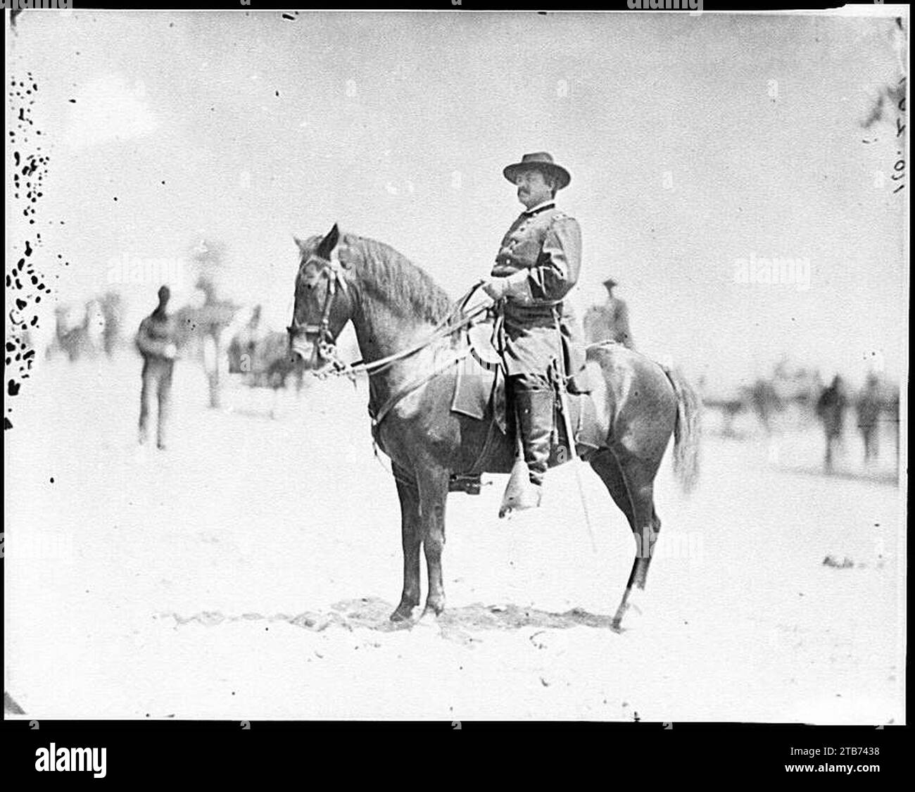 Washington. DC, Umgebung. Generalmajor Alexander M. McCook zu Pferd, Brightwood Stockfoto