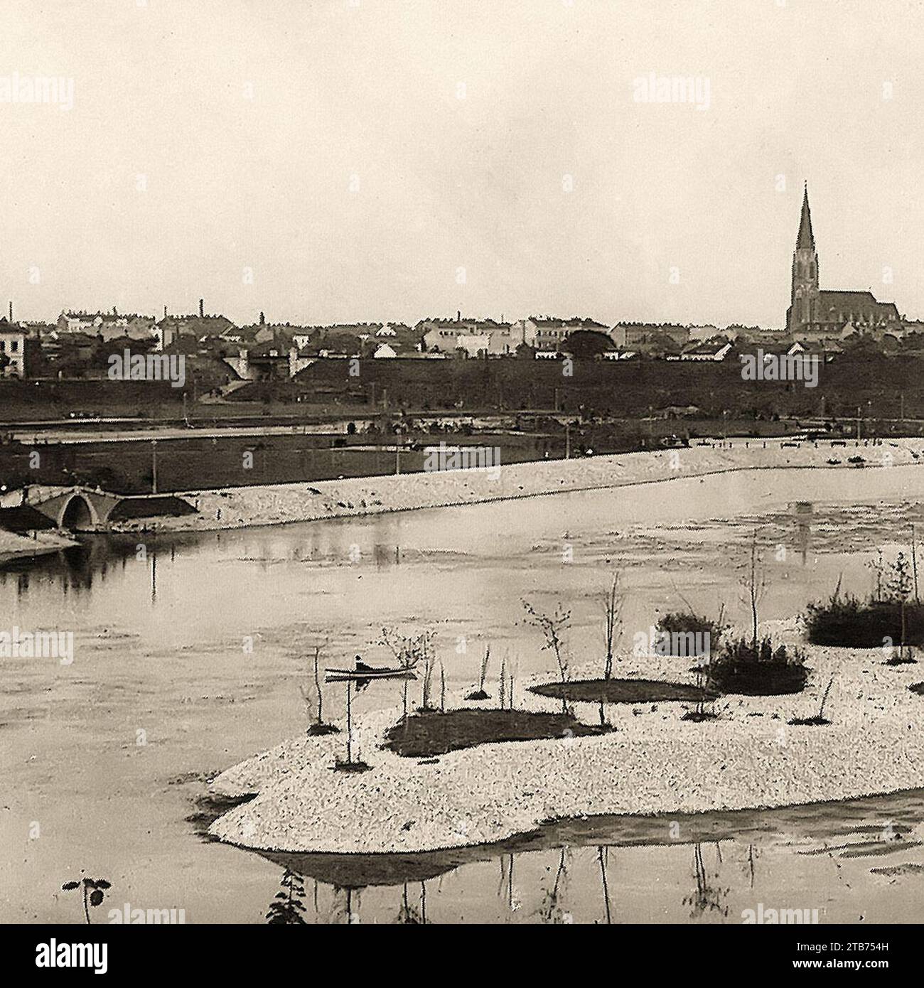Wasserpark um 1920. Stockfoto