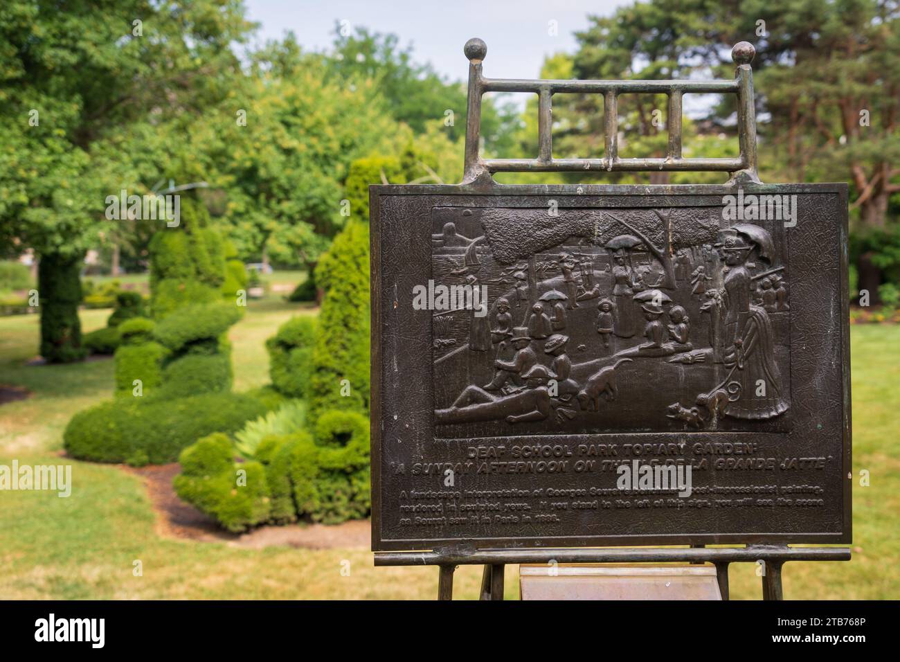 Der Topiary Garden (Deaf School Park) in Columbus Ohio Stockfoto