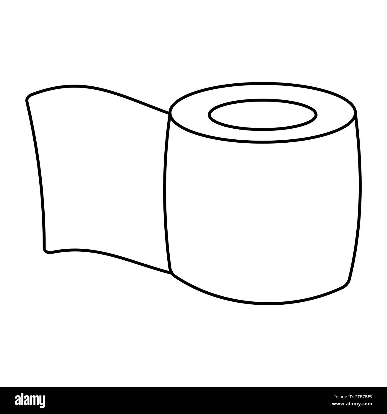 Toilettenpapier Hygiene intim Handtuch Icon Linie Vektor Illustration Stockfoto