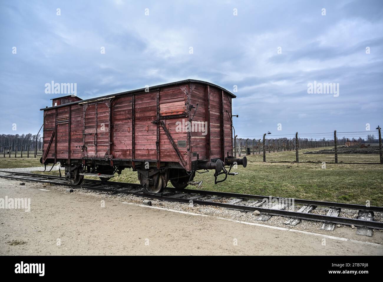 Polen, Auschwitz II-Birkenau: Auf dem Gebiet der Städte Oswiecim und Brzezinka (Birkenau), Auschwitz II-Birkenau Co Stockfoto