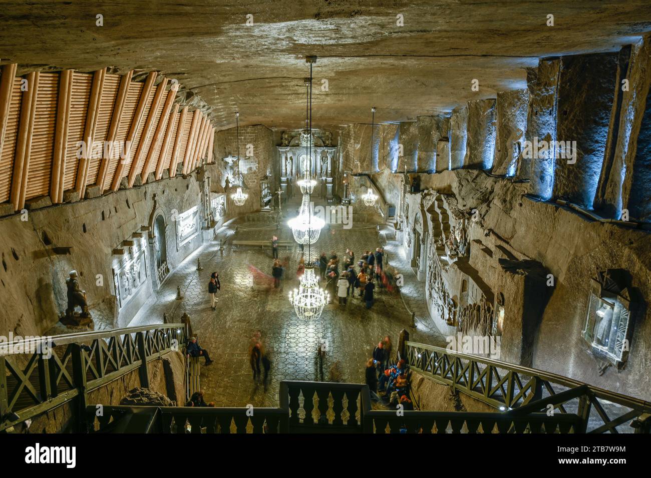 Polen, Wieliczka: Das Salzbergwerk Wieliczka (Kopalnia soli Wieliczka), das seit dem 13. Jahrhundert in Betrieb ist, ist ein polnisches historisches Denkmal (Pomnik Histo) Stockfoto