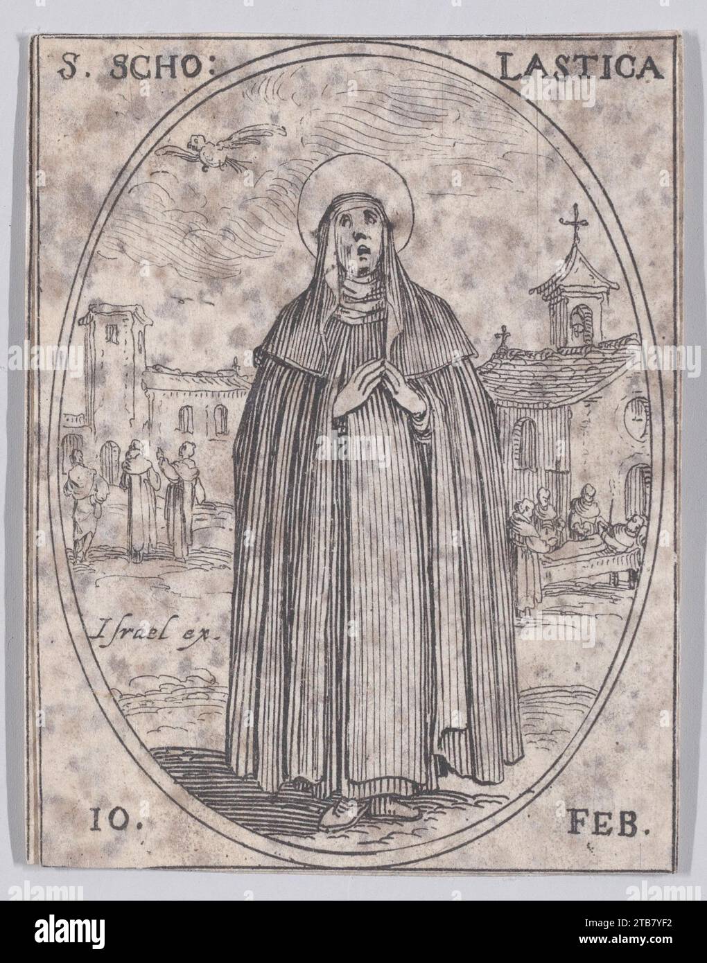 Ste. Scholastique (St. Scholastica), 10. Februar, aus „Les Images de