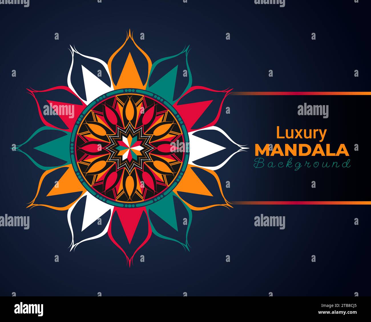 Luxuriöses Farbenfrohes Islamisches Mandala-Hintergrunddesign Stock Vektor