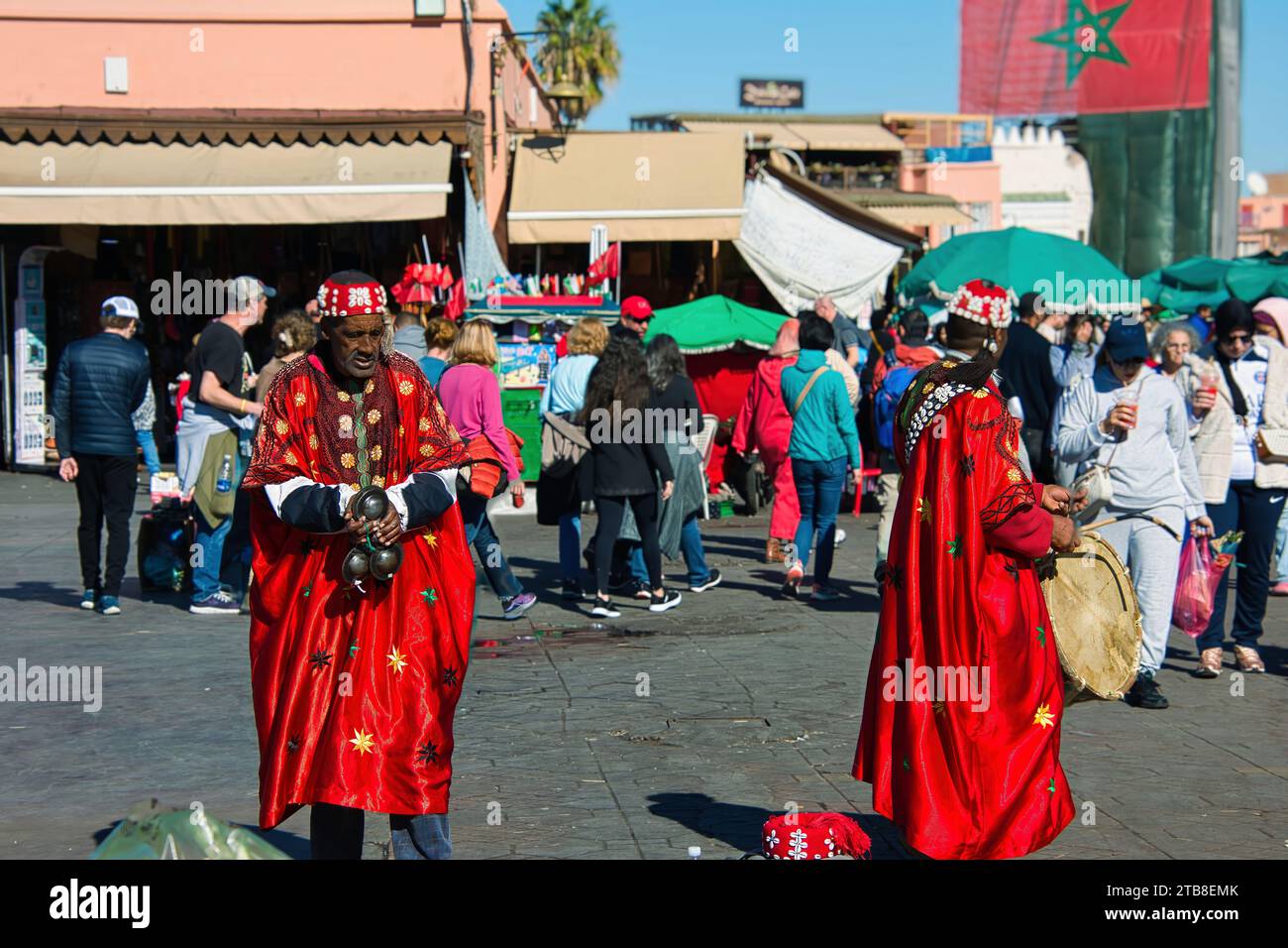 Leben in den Straßen von Marrakesch, Lebensstil in Marrakesch Stockfoto