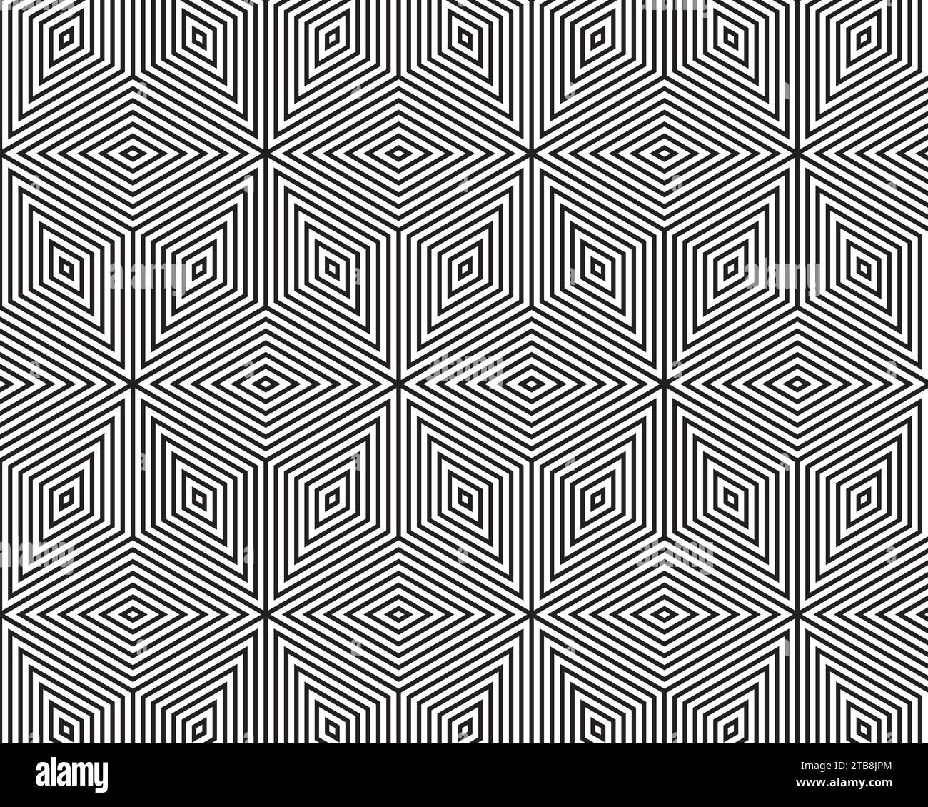 Schwarzer und weißer spiralförmiger optischer Illusionshintergrund Stock Vektor