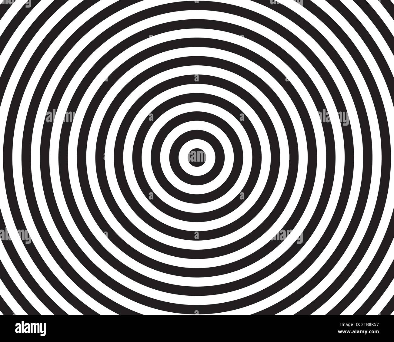 Schwarzer und weißer spiralförmiger optischer Illusionshintergrund Stock Vektor