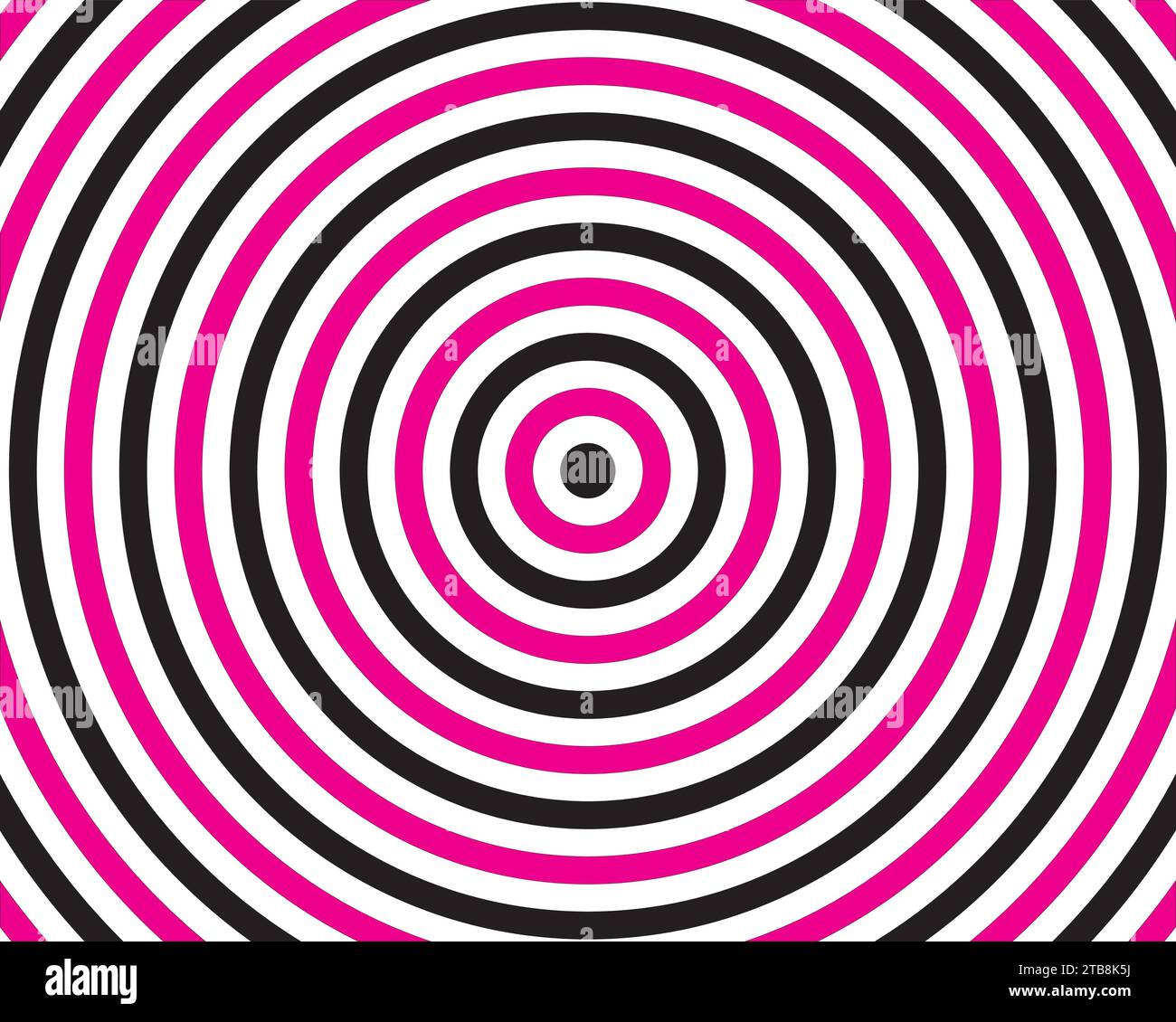 Schwarz mit rosa spiralförmigen optischen Illusion Hintergrund Vektor Illustration Stock Vektor