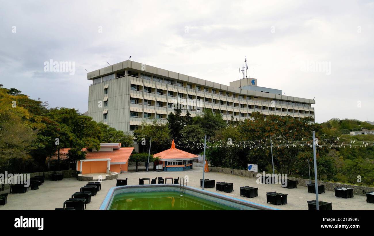 Kabul, Afghanistan - 25. Juli 2023: Aus der Vogelperspektive des Intercontinental Hotel Kabul Stockfoto