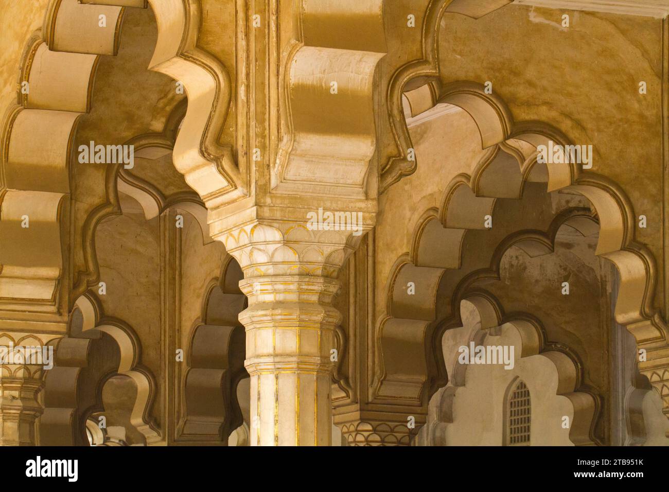 Details zum Großen Roten Fort von Agra; Agra, Uttar Pradesh, Indien Stockfoto