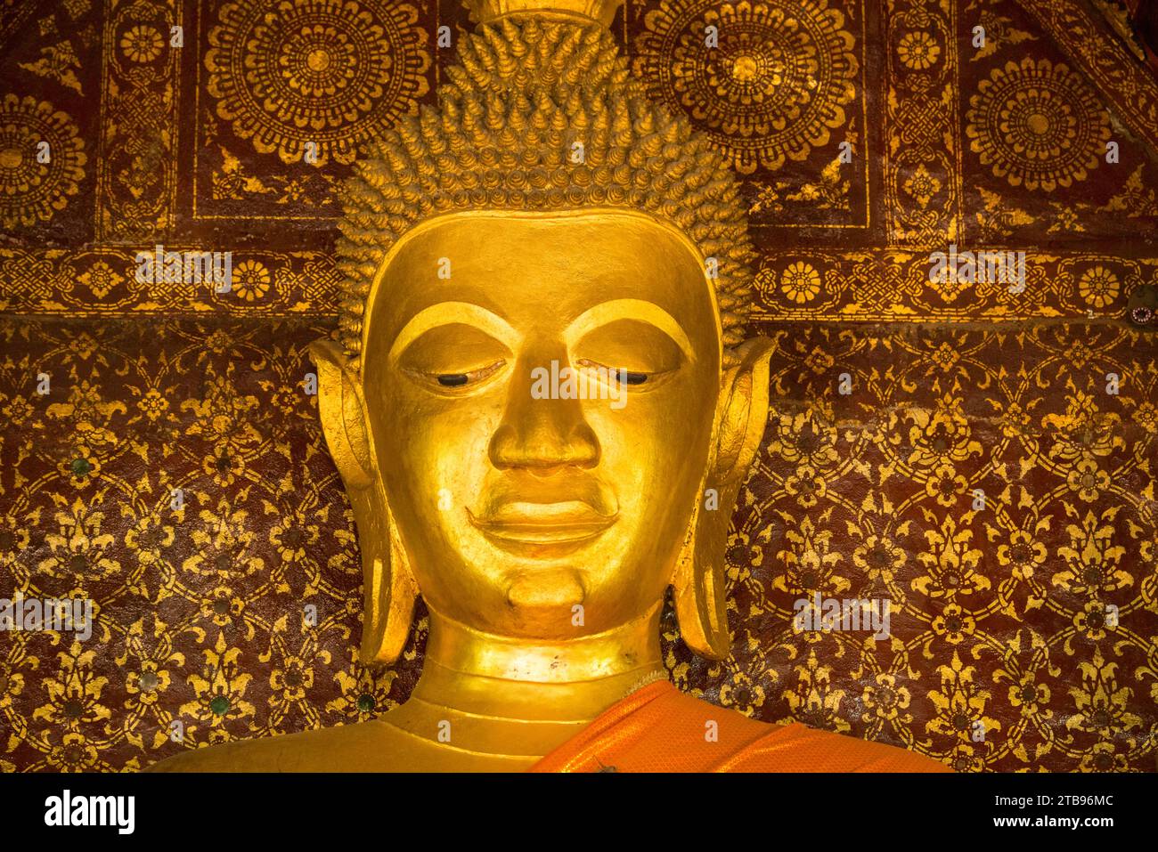 Leiter des Buddha im Kloster Wat Xieng Thong; Luang Prabang, Laos Stockfoto