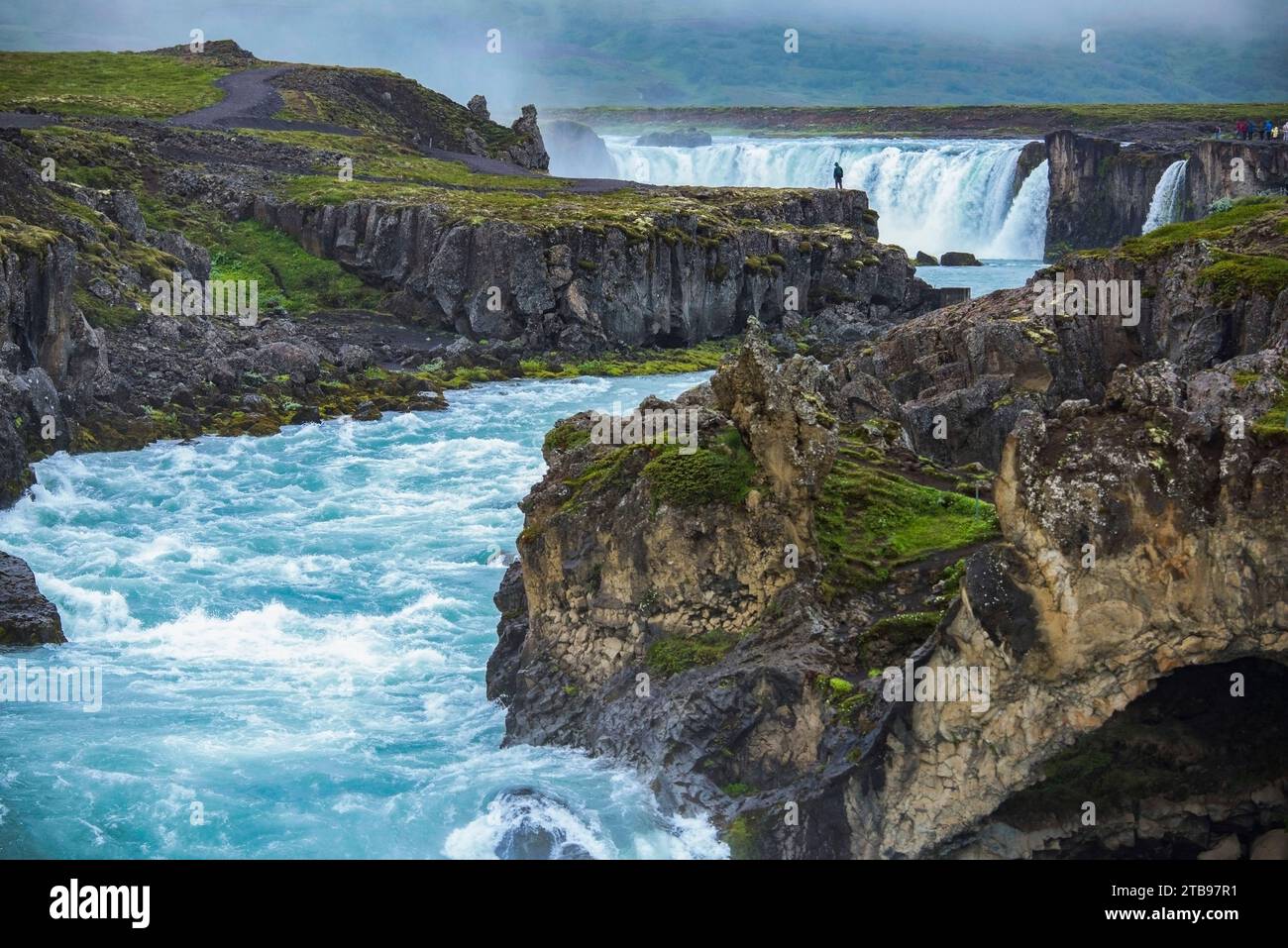 Gullfoss Wasserfall, am Hvita River; Island Stockfoto