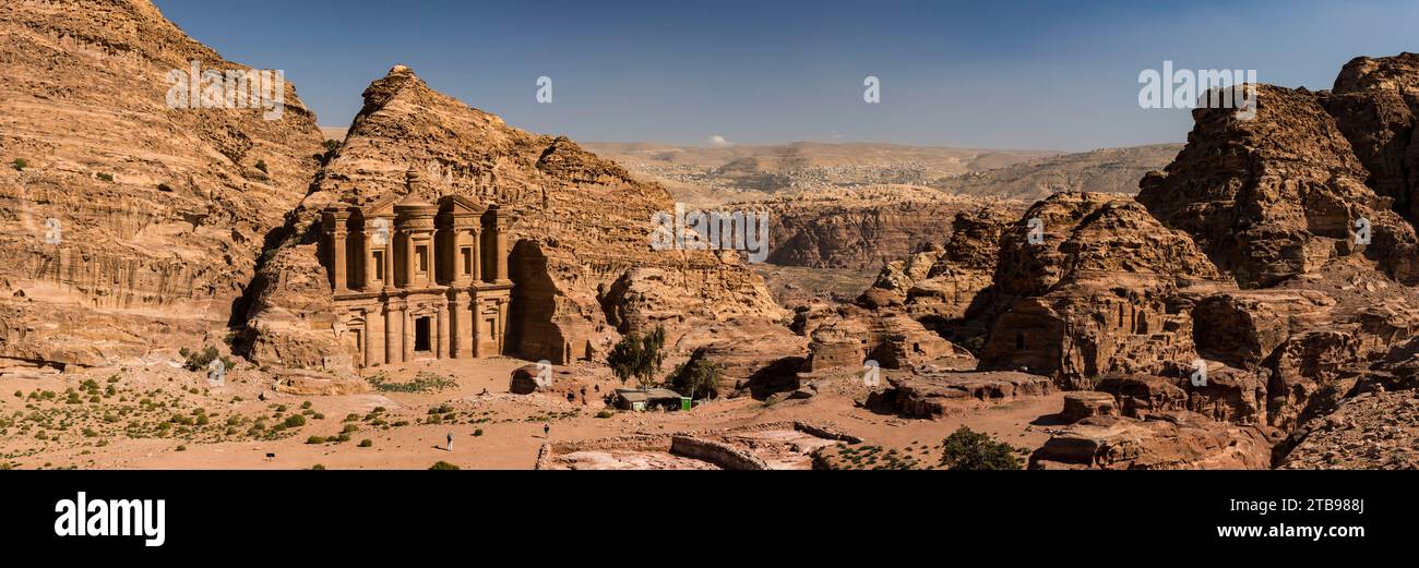 Deir, das Kloster in Petra; Petra, Jordanien Stockfoto