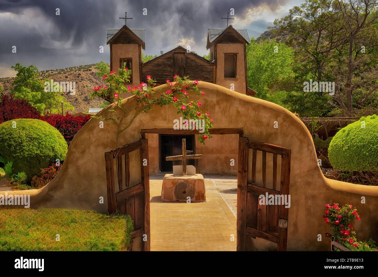 Kirche Santuario de Chimayo. New Mexico Stockfoto