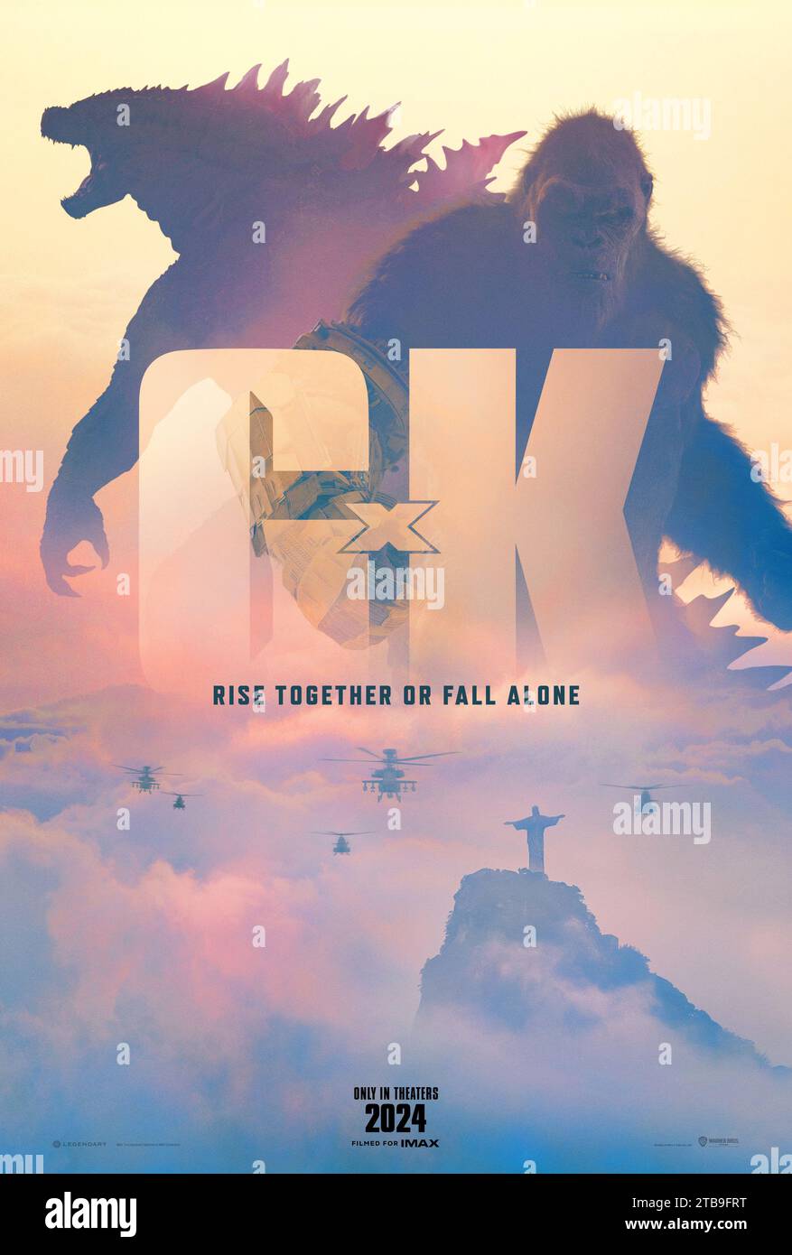 Godzilla x Kong, das New Empire-Filmposter Stockfoto