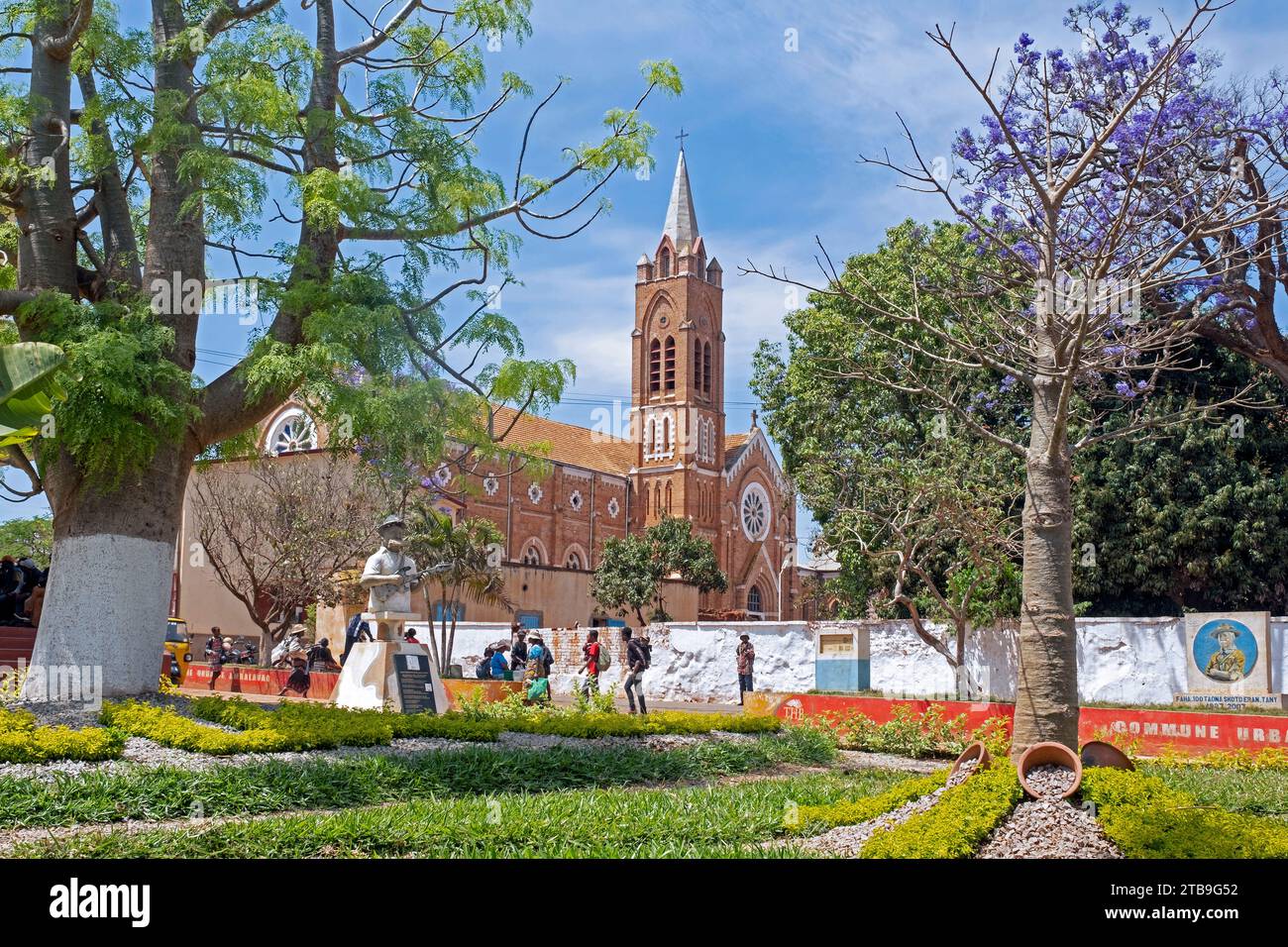 Katholische Kirche St. Joseph in Ambalavao, Haute Matsiatra, Central Highlands, Madagaskar, Afrika Stockfoto