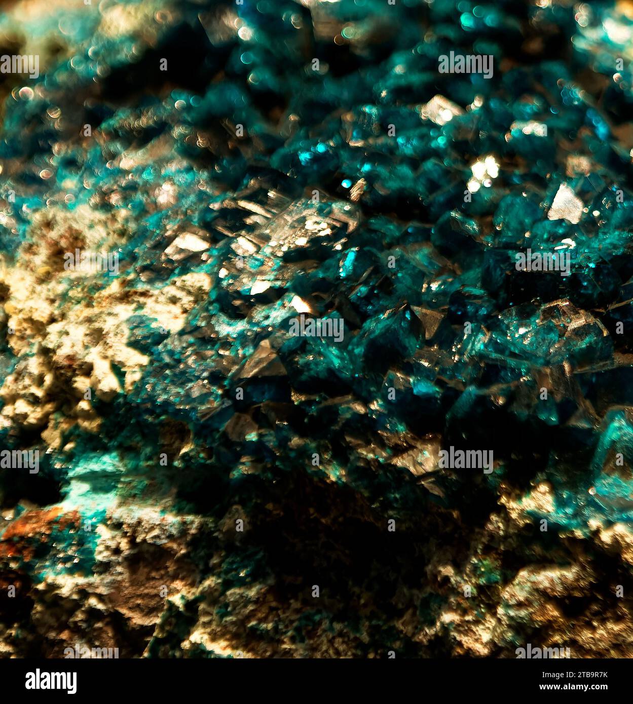 Schöne Mineral fossile Hintergrund Kristalle Mineralogie ornamental Stein Schmuck Edelsteine Bergbau Stockfoto