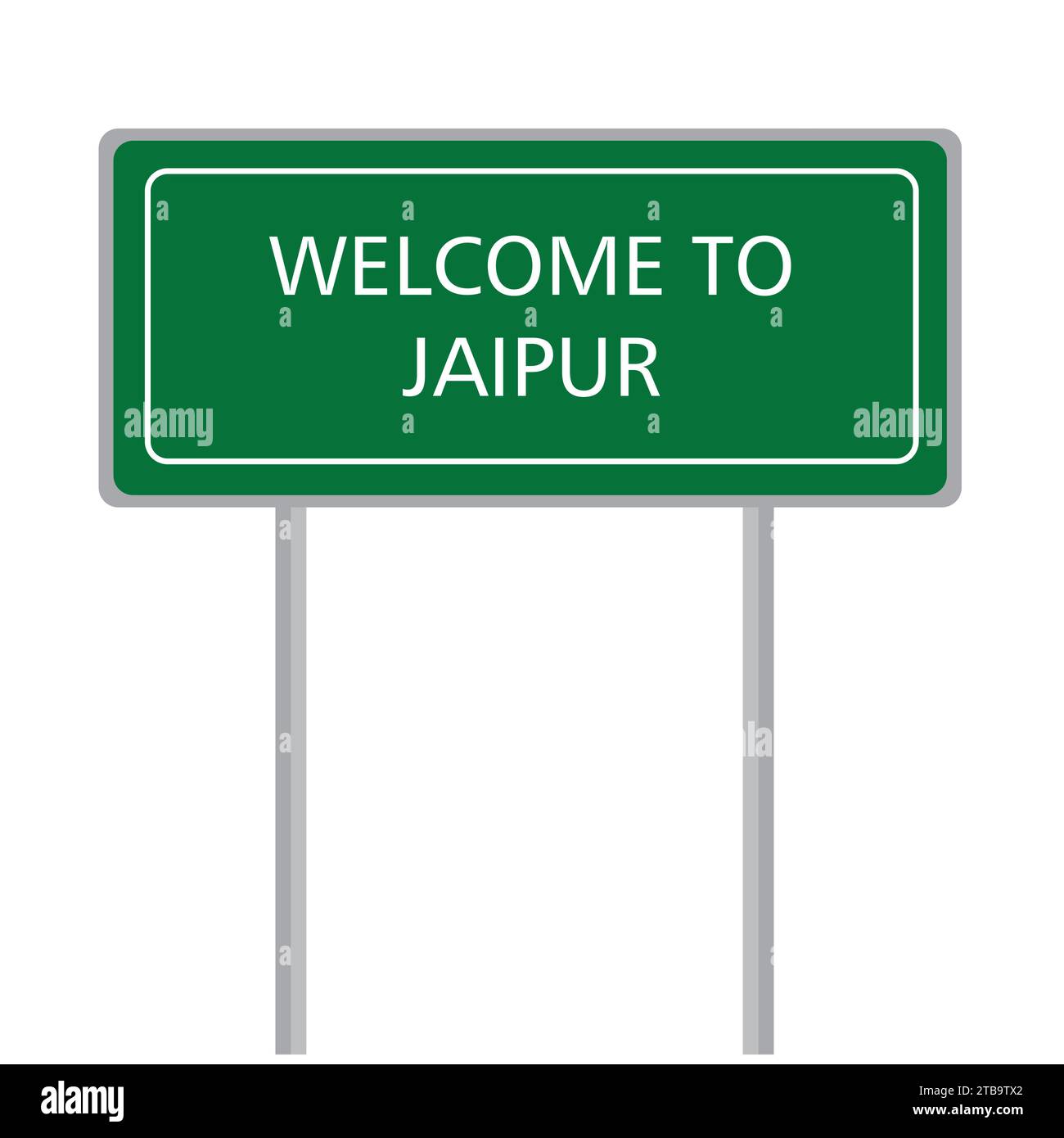 Willkommen bei Jaipur Name Schild Board Vektor Illustration Stock Vektor