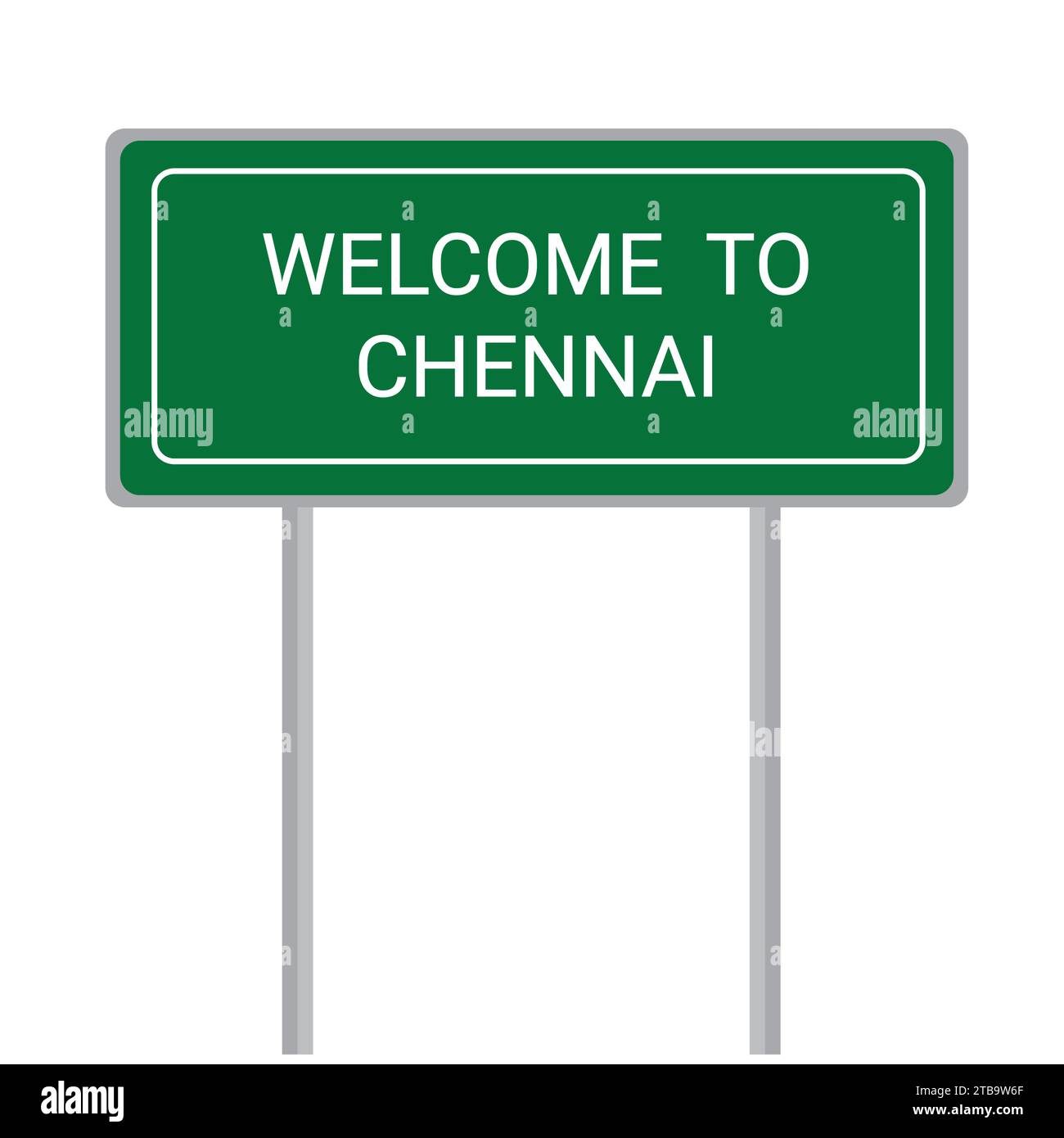 Willkommen bei Chennai Namensschild Vektor Illustration Stock Vektor